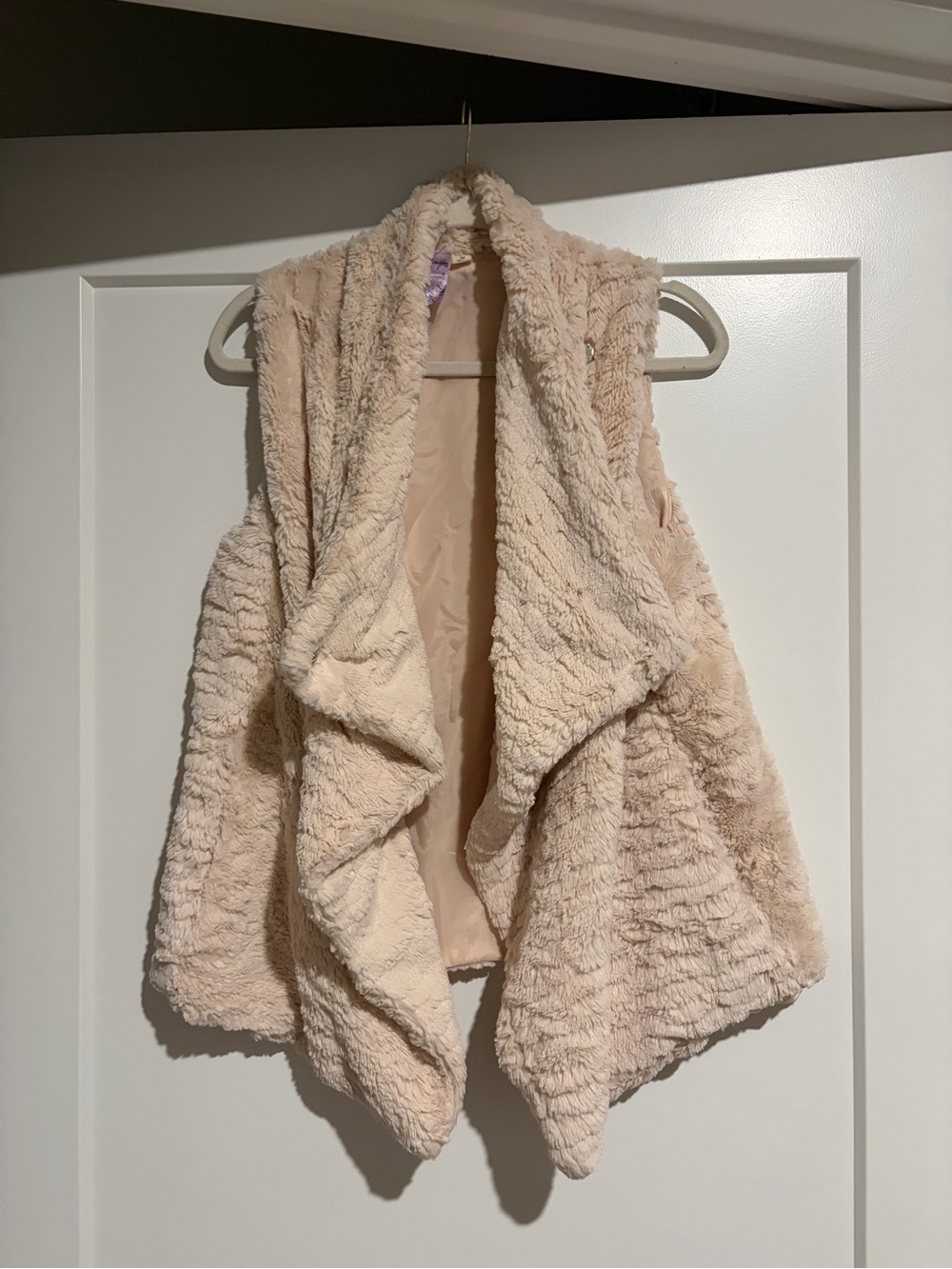 Alyx Cream Faux Fur Open-Front Vest